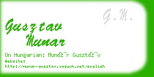 gusztav munar business card